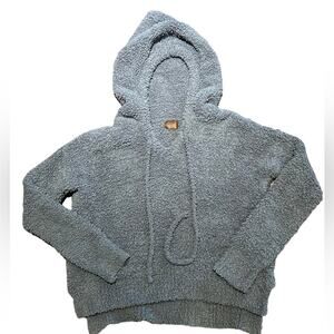 POL Women’s Size Small super Soft Gray Fuzzy Hoodie Style Sweater